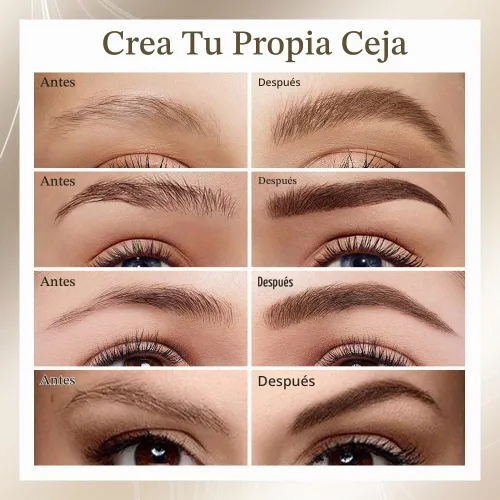 Vista 4 de 2024 Nuevo Lápiz de Cejas 2 en 1 con Gel, Lápiz de Cejas Mágico Resistente al Agua, Lápiz de Cejas de Microblading 3D de Doble Punta con 4 Puntas