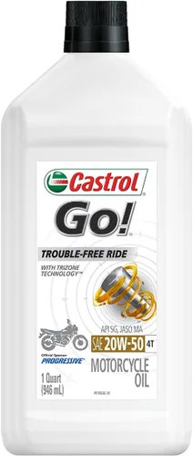 Vista 4 de Castrol 06102 GO! 20W-50 4T - Aceite de motocicleta - Botella de 1 cuarto de galón, (paquete de 6)