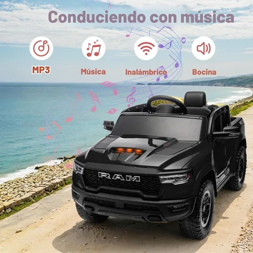 Vista 6 de Ram 1500 con Licencia - Juguetes de Montar para Niños de 4-8 años, Carro Eléctrico para Niños con Control Remoto, Alimentado por Batería con Llave