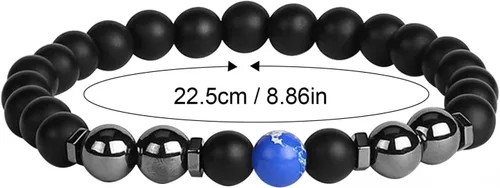 Vista 7 de Tobillera de obsidiana para mujeres y hombres pulsera de mineral de chakra adelgazante antihinchazón tobillera de piedra curativa regalo de Navidad