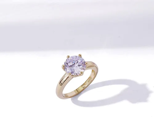 Vista 6 de Tienda Essentials Sterling Silver Solitaire Ring set with Round Infinite Elements Cubic Zirconia (previously Tienda Collection)