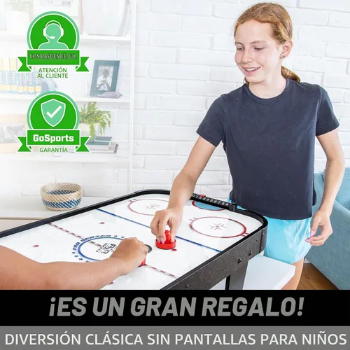 Vista 6 de GoSports Juego de hockey de aire de mesa de 40 pulgadas para niños - negro