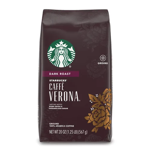 Vista 45 de Starbucks Café de tierra asado oscuro asado francés, bolsa de 28 onzas Café molido 100% arábigo; tostado francés tostado oscuro; 1 bolsa, 28 onzas