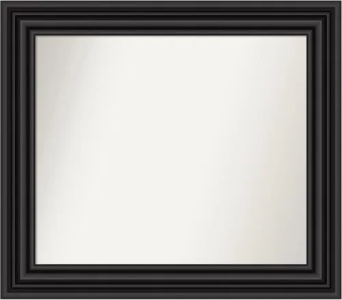 Vista 313 de Amanti Art Espejo personalizado, espejo de baño negro puente, espejo de pared o espejo de tocador de baño sobre el fregadero (26 x 26 pulgadas)