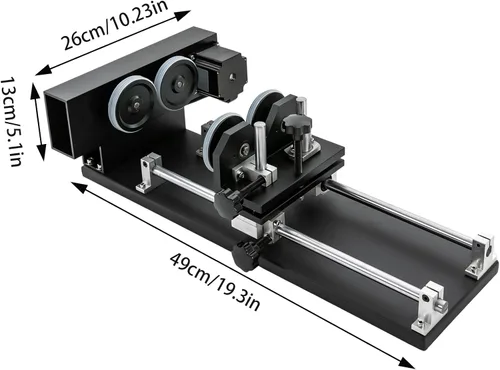 Vista 2 de Rotary Carving Fixture Aluminum Alloy Roller Rotary Axis for Engraving