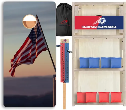 Vista 40 de CornholeGamesUSA Pro - Juego de tablas de Cornhole Fabricado en Estados Unidos Abedul báltico 3/4 Sin rebote Patas triples gruesas Dos