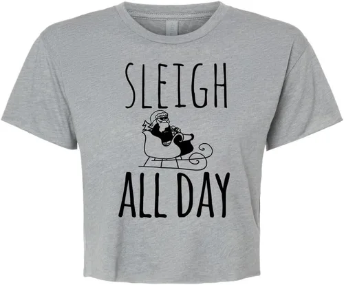 Vista 9 de Women's Screen Printed Crop Tee, Shirts With Sayings