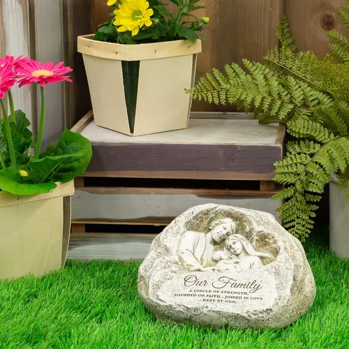 Vista 2 de Joseph's Studio by Roman Inc., Jardín familiar Sagrado, colección de jardín, estatua religiosa, Sagrada familia, Memorial, ángel, santo