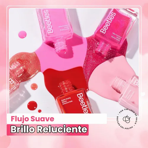 Vista 6 de Beetles - Juego de esmalte de uñas rosa, Prisma del Amor 12 colores, juego de esmalte de uñas primavera, salón, larga duración, DIY, uñas rosas