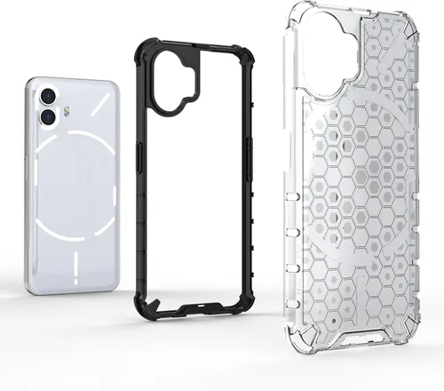 Vista 3 de Funda compatible con Nothing Phone 2, compatible con Nothing Phone (2) / Dos fundas 2 en 1 para teléfono, color negro