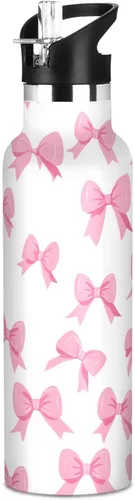Vista 10 de Flower Horse - Botella de agua de acero inoxidable con aislamiento al vacío, botella de boca estándar con asa ancha