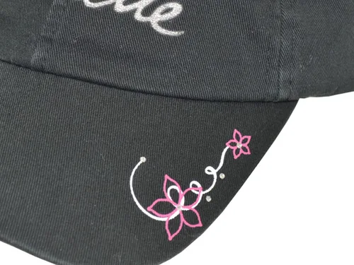 Vista 3 de Sombrero negro Corvette Sparkle Script, Negro