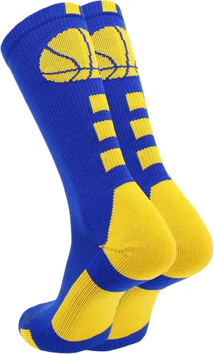 Vista 2 de Calcetines de baloncesto para niños, niñas, hombres, mujeres, calcetines atléticos, tallas para jóvenes y adultos, fabricados en los Estados Unidos
