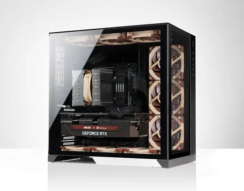 Vista 7 de Noctua NH-D12L, silencioso enfriador de CPU de doble torre de alto rendimiento