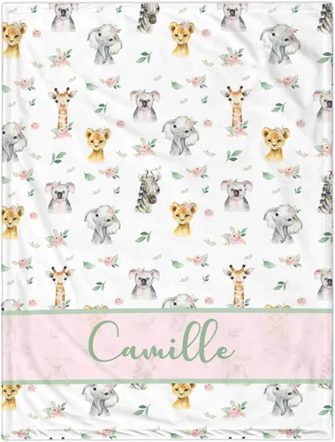 Vista 24 de Manta de bebé personalizada para niñas y niños, manta de bebé personalizada con nombre, mantas personalizadas con nombre para niños, manta de Linda