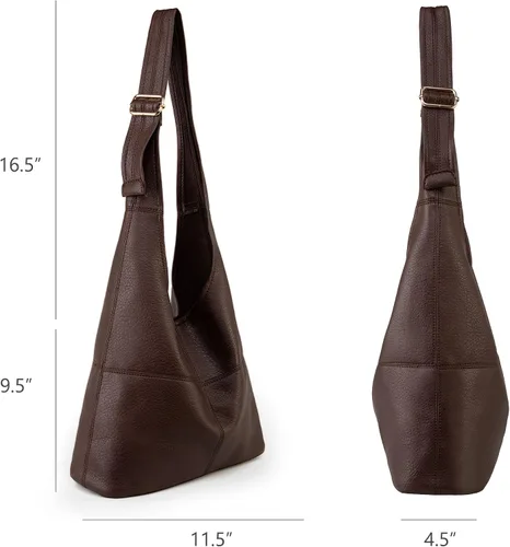 Vista 3 de Montana West Hobo Bags - Bolso para mujer, ultra suave, plegable, con monedero