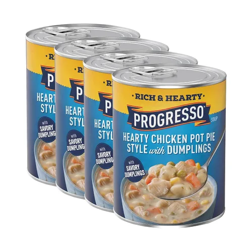 Vista 34 de Progresso: Sopa Rica y Abundante, Sopa de Almejas de Nueva Inglaterra, 18.5 oz., Pack de 4