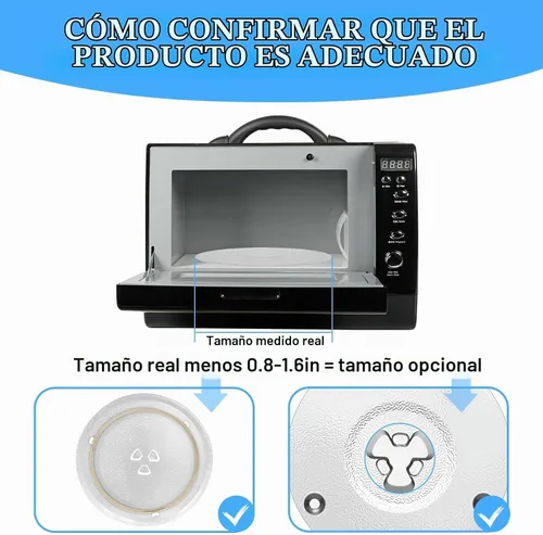 Vista 4 de SDTC Tech - Placa de vidrio para microondas (10,6")