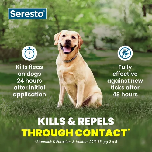 Vista 5 de Seresto Collars for Large Dog Over 18 lbs. & Small Dog Under 18 lbs Vet-Recommended For Flea & Tick Treatment & Prevention 8 Months Protection Each