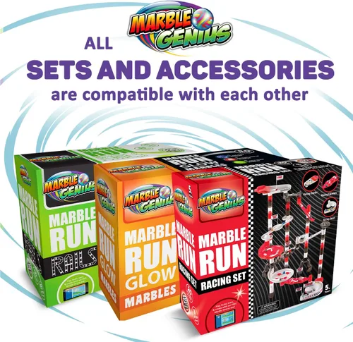 Vista 13 de Marble Genius - Juego de iniciación de rieles de mármol, 200 piezas, juguete STEM
