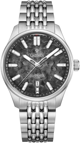 Vista 8 de CADISEN Reloj mecánico automático para hombre, 328.1 ft, resistente al agua, acero inoxidable, homenaje