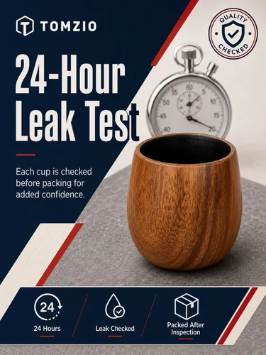 Vista 3 de Father's Day Ideas - Vaso de madera carbonizada real de bourbon de 11 onzas, taza de madera de acacia de alta calidad, aroma ahumado similar a