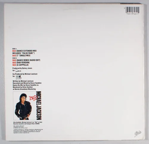 Vista 2 de Michael Jackson Bad 12" Single