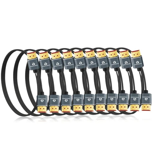 Vista 11 de Thsucords Cables HDMI ultra finos 8K 4K de 1.6 pies, delgado y flexible, suave de alta velocidad, cable HDMI 2.1 compatible con 4K @120Hz 8K @60Hz