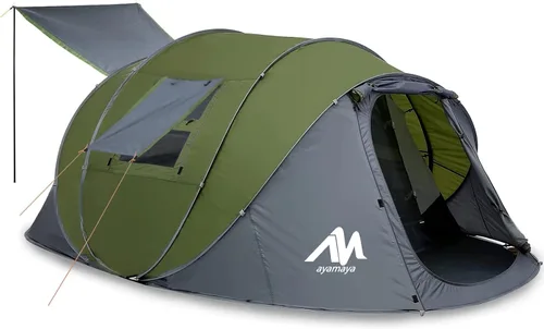 Vista 12 de 6 Person Easy Pop Up Tents for Camping - AYAMAYA Double Layer Waterproof Instant Tent with Vestibule & Porch, Large Size Family Tent Automatic Setup