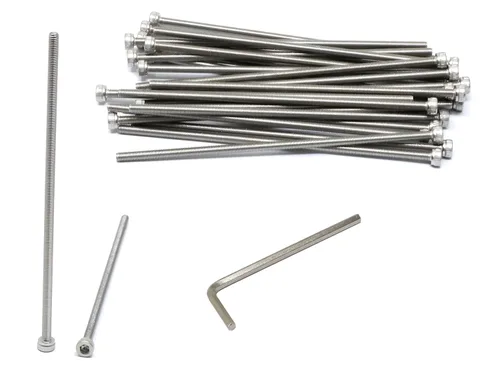 Vista 266 de iexcell Kit de tornillos de cabeza hexagonal de acero inoxidable 304, 100 unidades M2 x 0.157 in, paso de rosca de 0.016 in