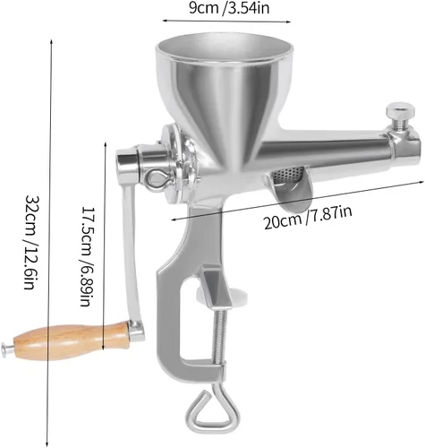 Vista 2 de Exprimidor manual de pasto de trigo, exprimidor manual de hierba de trigo de acero inoxidable, herramienta extractor de jugo para frutas, manzanas