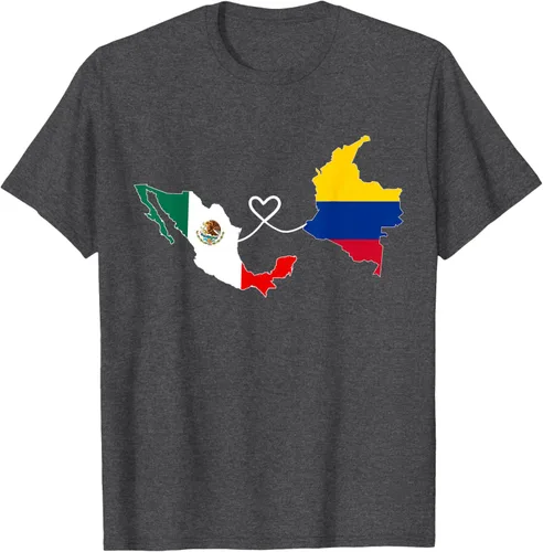Vista 34 de Camiseta Half Colombian Half Mexican Flag Map DNA Mexico Colombia