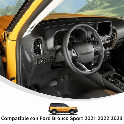 Vista 3 de Linskip Cubierta de control de faro compatible con Ford Bronco Sport 2021-2026, cubierta del panel del interruptor de los faros delanteros
