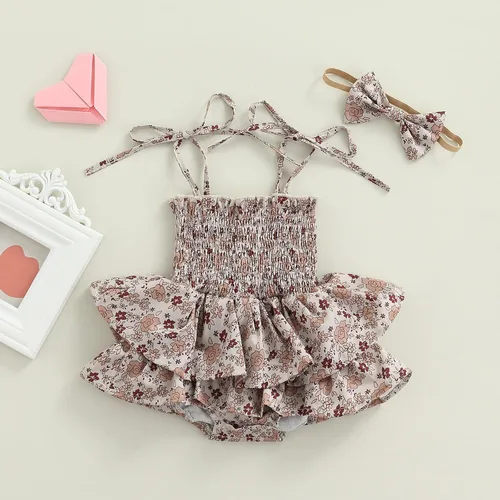 Vista 4 de MA&BABY Conjunto familiar de verano de 0 a 6 años a juego para hermanas, vestido de hermanas, camisa para hermano, lindo estampado floral