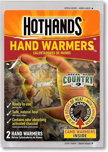 Vista 2 de HotHands Mossy Oak - Calentadores de manos de camuflaje – Calentadores activados por aire naturales sin olor de larga duración – hasta 10 horas