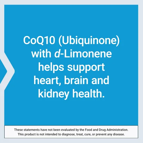 Vista 6 de Life Extension CoQ10 superabsorbente (ubiquinona) 50 mg con suplemento de apoyo para la salud del corazón d-limoneno, promueve la función cerebral