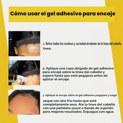 Vista 4 de Gel de unión de encaje, pegamento de encaje para peluca para sujeción diaria temporal