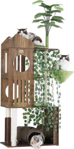 Vista 9 de FourFurPets Árbol Gótico para Gatos, Torre para Gatos de 67" para Gatos de Interior, Árbol para Gatos Maine Coon para Gatos Grandes de 20 libras+