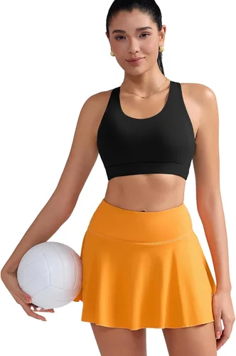 Vista 9 de RUNNING GIRL - Sujetadores deportivos para mujer, sujetadores deportivos con tiras acolchadas y espalda cruzada de apoyo medio con copas extraíbles