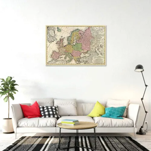 Vista 3 de POSTER STOP ONLINE Mapa antiguo de Europa - Mapa Antiguo de Europa - Póster/impresión (versión en español) (tamaño 36" x 24")