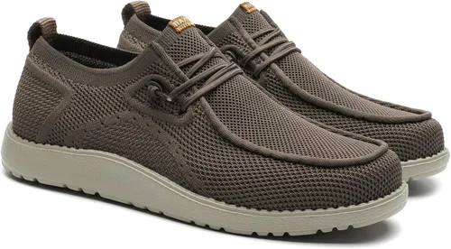 Vista 3 de 1TAZERO Zapatos sin cordones para hombre, extra anchos, ortopédicos, para diabéticos, cómodos para pies hinchados, con soporte de arco para fascitis