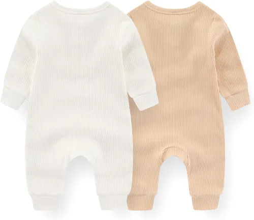 Vista 38 de ZAV Mono de manga larga unisex para bebé, niño y niña, 2