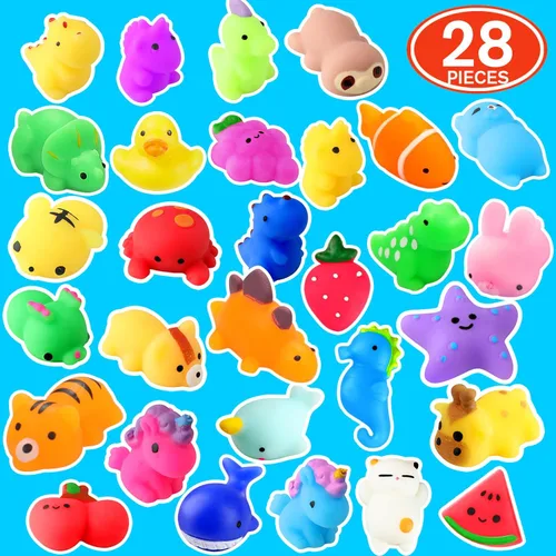 Vista 7 de nobasco Squishies, paquete de 26 juguetes esponjosos Mochi – Kawaii Cat Squishys Slow Rising Animals – Recuerdos de fiesta, bolsa de golosinas
