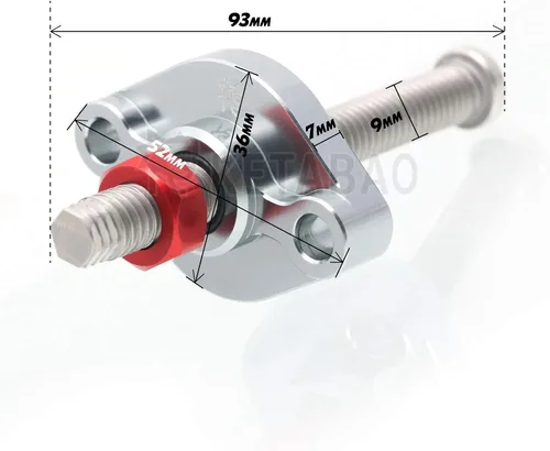 Vista 4 de KETABAO CCT Tensor de cadena manual ajustable compatible con ZX600 1985-1997 1992 1993 1994 1995 1996 (Titanio)