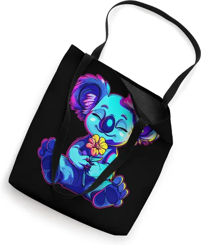 Vista 2 de Streetwear synthwave 80s 90s retro lindo niñas koala & flower Tote Bag