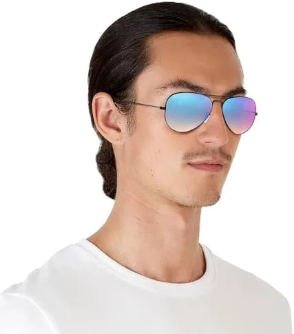 Vista 7 de Ray-Ban RB3025 Classic Mirrored Aviator Sunglasses
