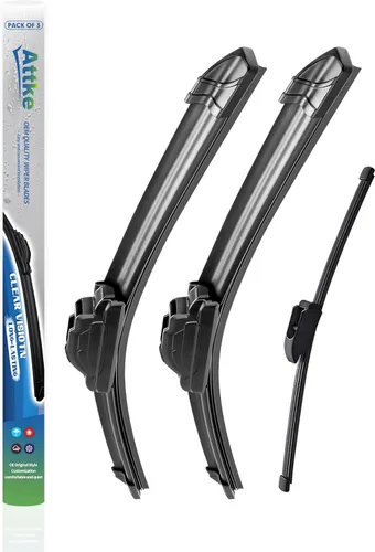 Vista 18 de ATTKE Limpiaparabrisas para Todo Clima, 15" + 15" Delanteros y 13" Trasero para Jeep Wrangler 2008-2018, Estilo OE Genuino (3 Limpiaparabrisas)