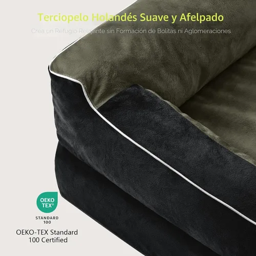 Vista 6 de CWAWZ Cama ortopédica para perros extra grandes, cama ortopédica para perros con espuma viscoelástica de gel refrescante, cama impermeable