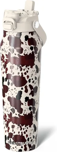 Vista 37 de Frost Buddy botella de agua aislada de 32 onzas con pajilla y tapa para beber Acero inoxidable a prueba de fugas 24 horas de frío Resistente