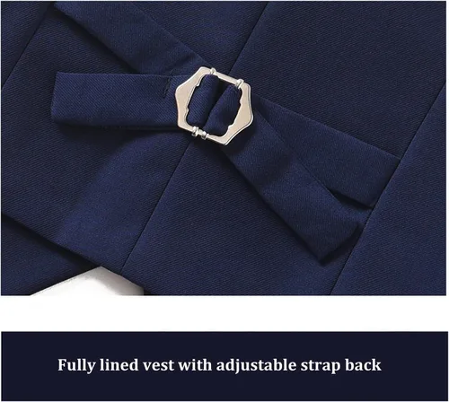 Vista 5 de Chaleco de traje formal para niños, chaleco de vestir de 3 botones para niños pequeños